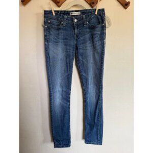 Levis Jeans Womens 28/32 Blue demi curve low rise skinny Denim distressed City